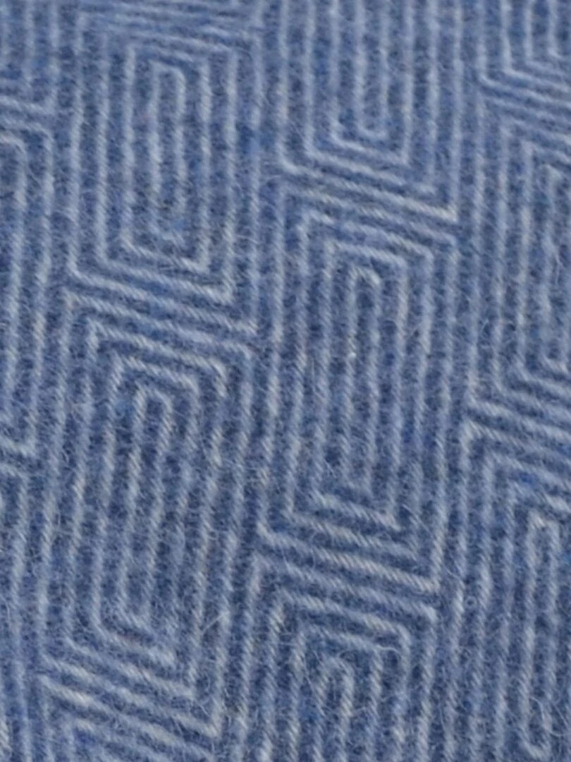 Plaid mélangé avec laine en mérinos Bleu