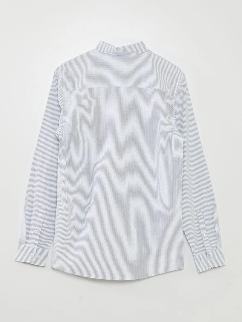 Chemise droite à rayures Blanc/bleu