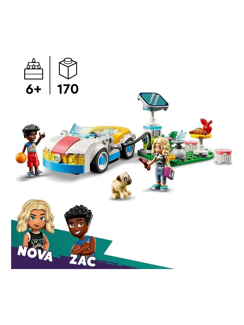 La voiture électrique et la borne de recharge   N/A