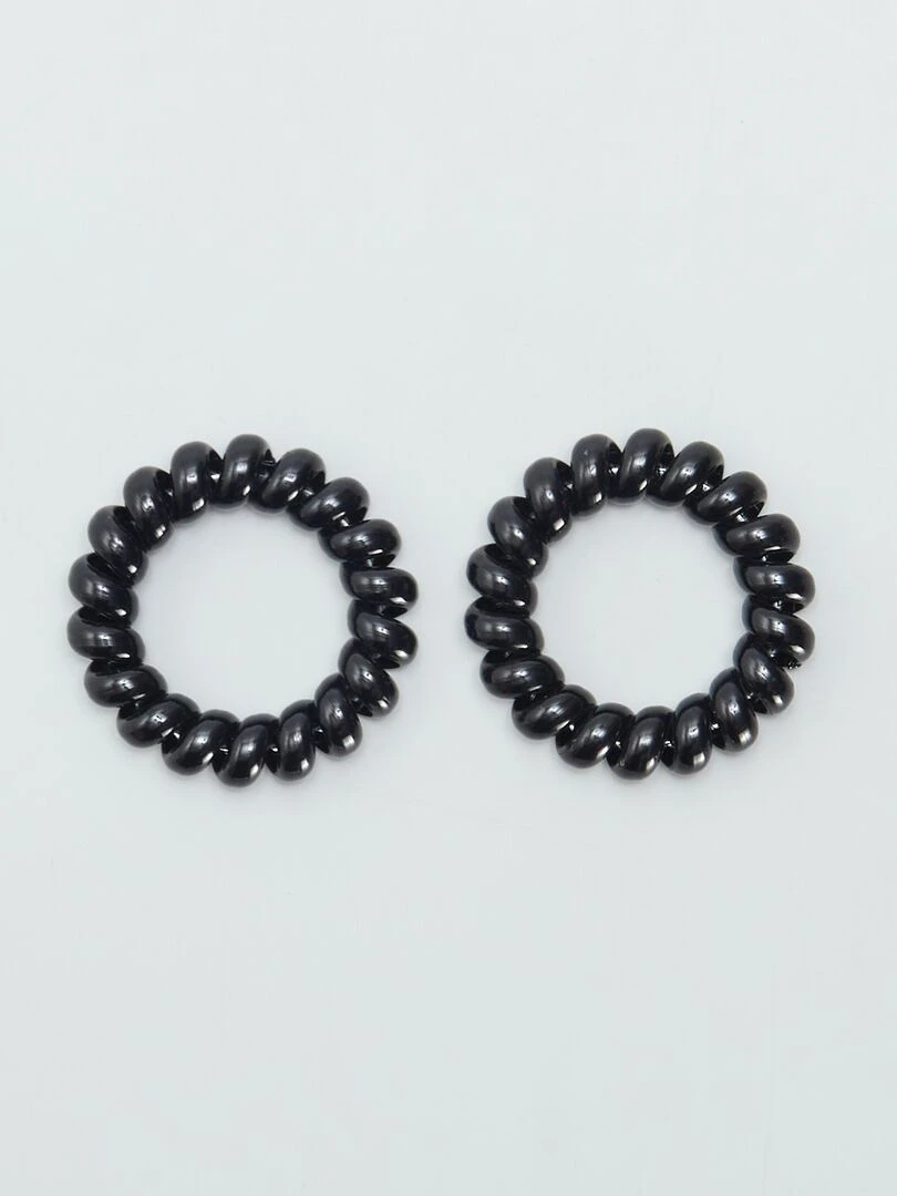 Lot de 6 élastiques tortis   Noir