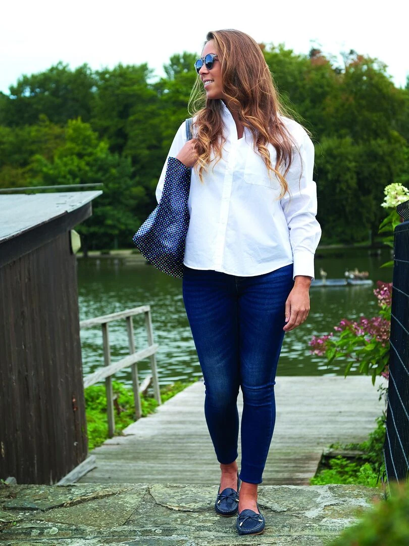 Mocassin   Modele Carmen   Bleu marine