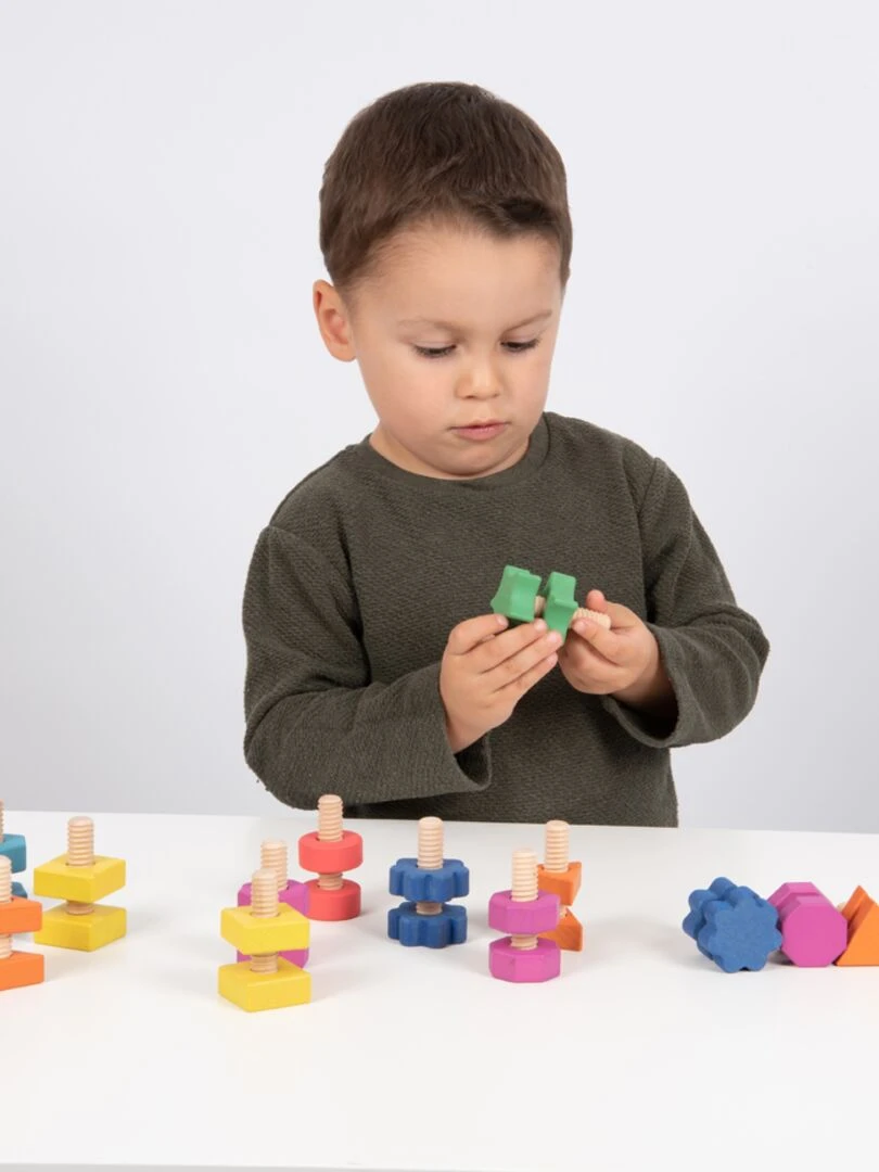 Set de 21 écrous à visser Multicolore