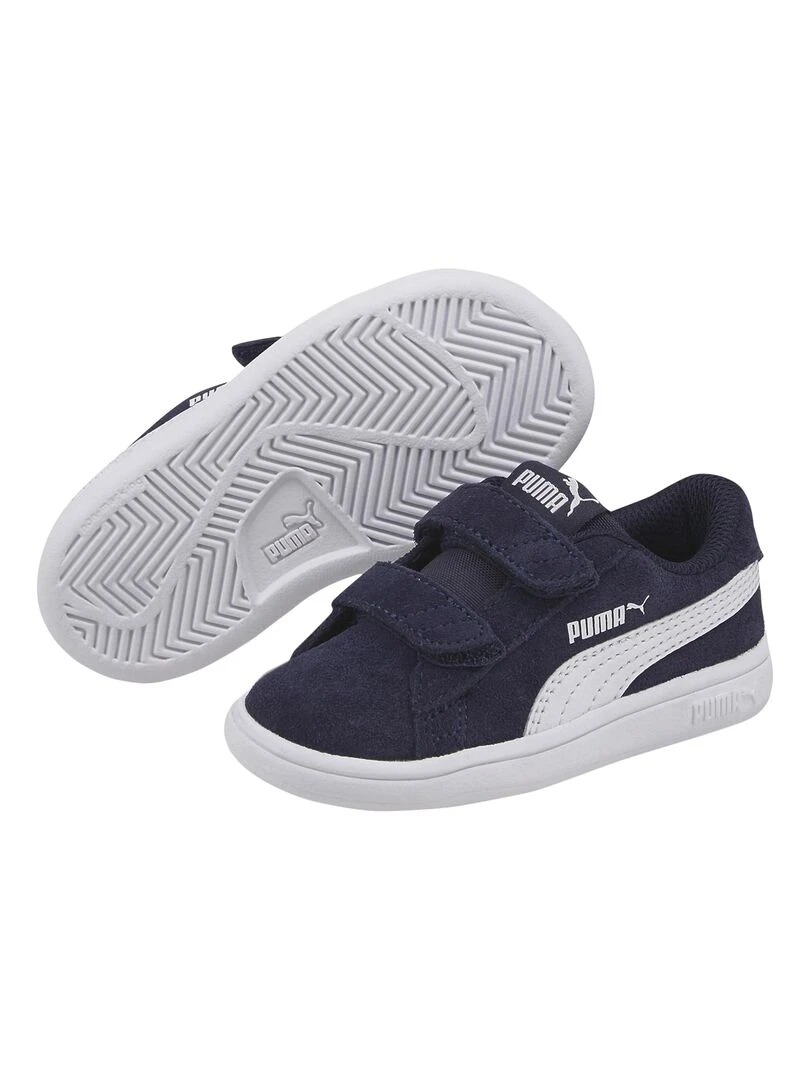 Basket Cuir Enfant Puma Smash V2 SD   Bleu