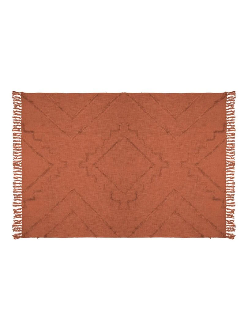 Jeté de lit tufté Inca 130x180 cm terracotta Orange