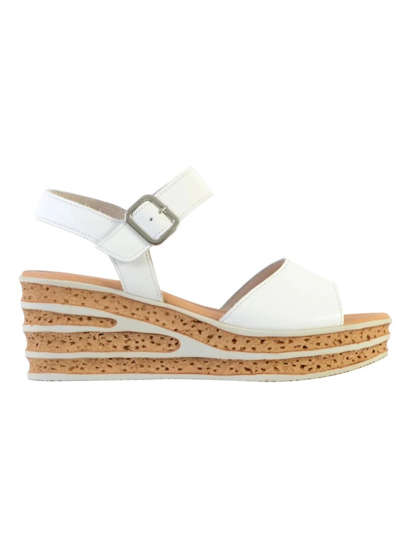 Sandales Compensées Gabor Samtchevreau Atlantik   Blanc