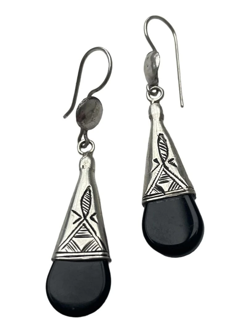 Boucles d'oreille argent ethnique Argent