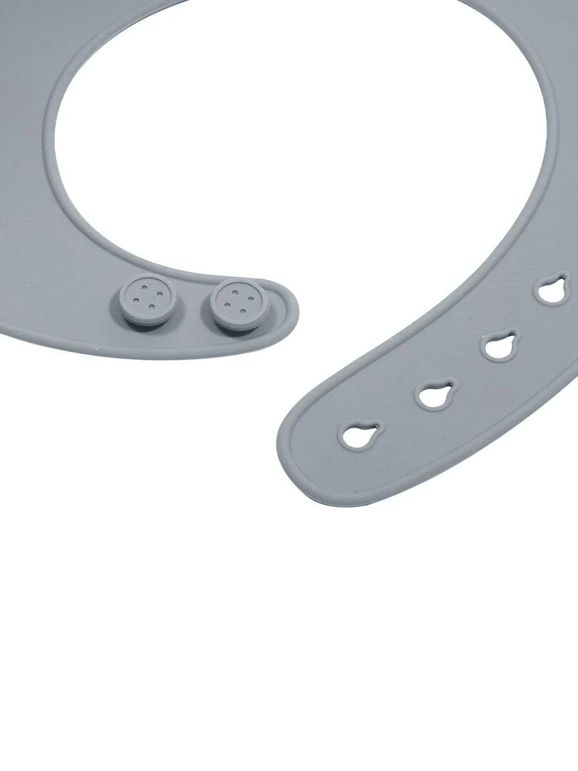 Bavoir bébé en silicone   Gris foncé