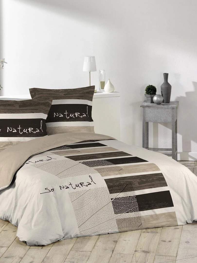 Parure Housse de couette Collection So Natural Marron