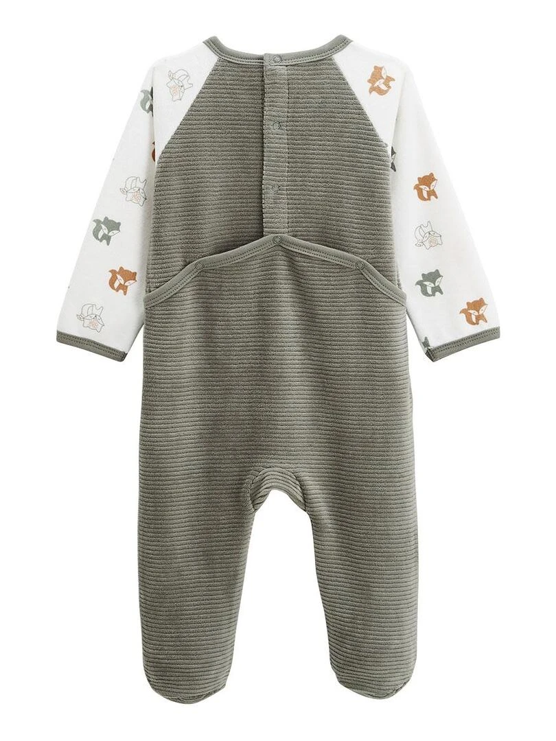 Pyjama bébé en velours Canaille Vert