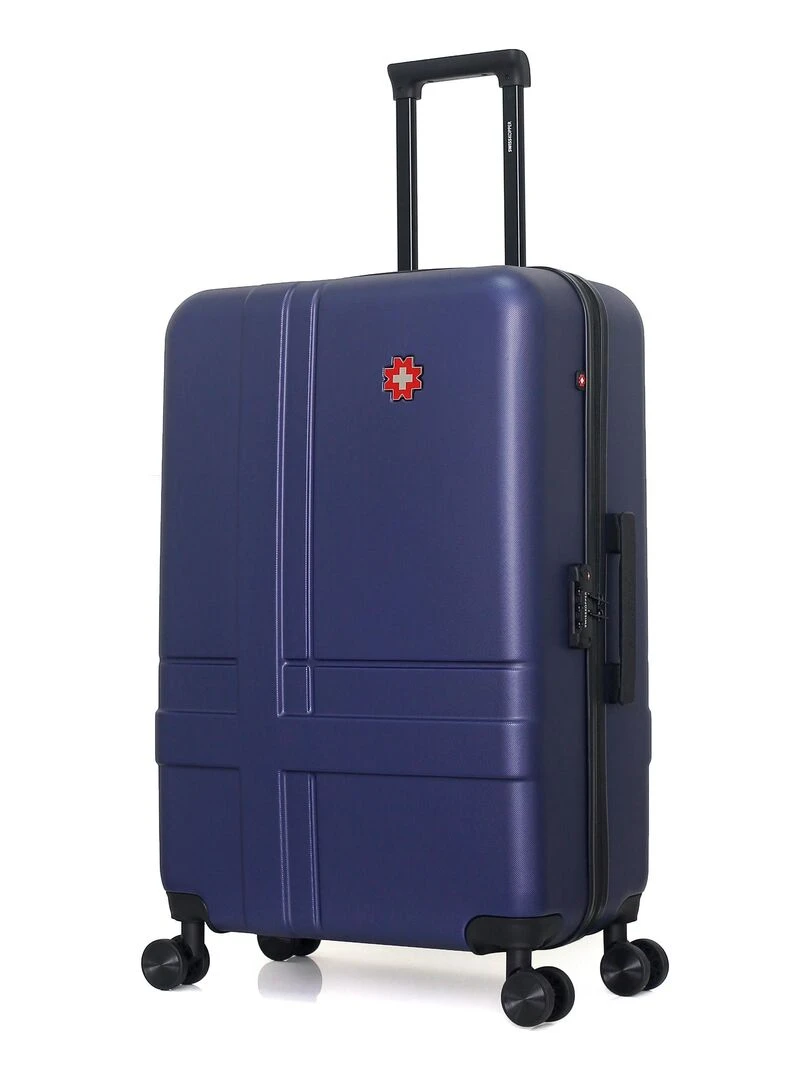 Set de 4 Valises Rigides Grand Format  Taille Moyenne  Valise Cabine et Vanity USTER M   Bleu marine