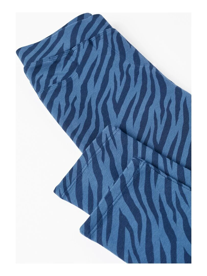 Jeggings en coton pour fille 'Zebra'   GREAT GOALS GREAT WORLD   Bleu foncé