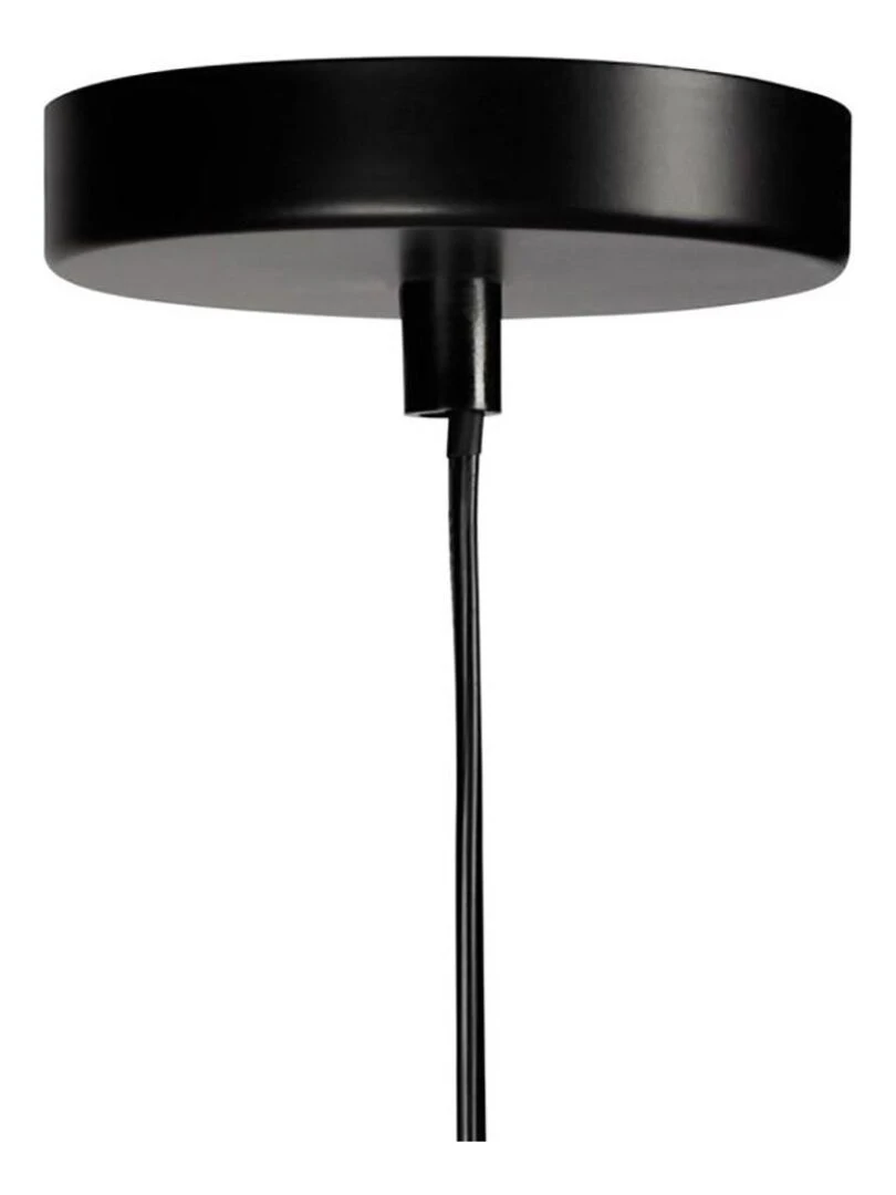 Suspension cylindrique métal lin Arsène noire beige   Noir
