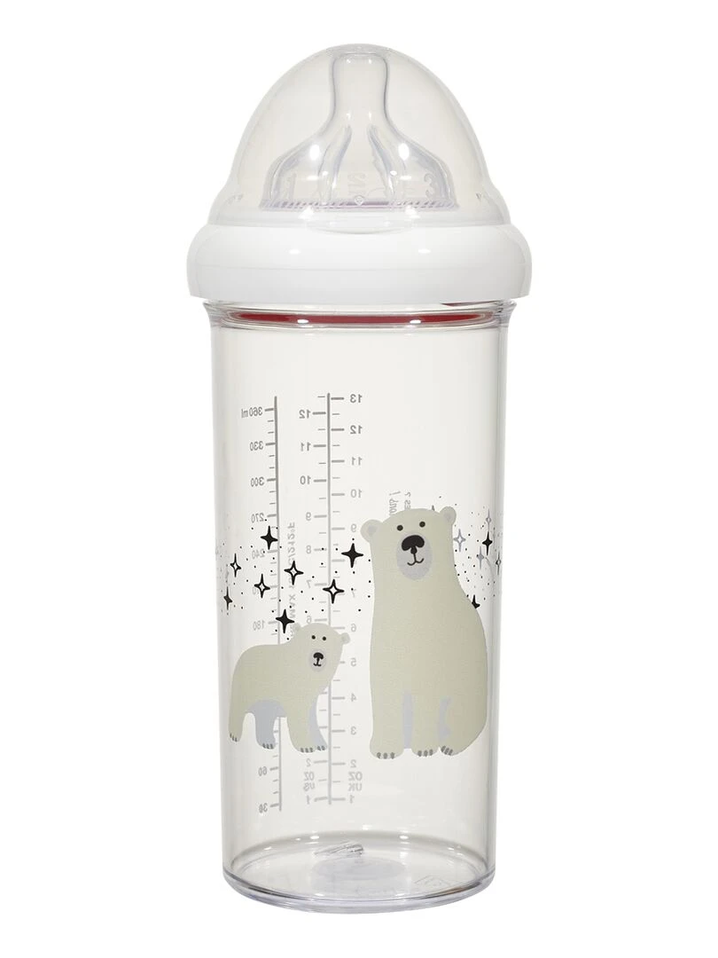 Biberon anti colique Ours 360 ml Blanc