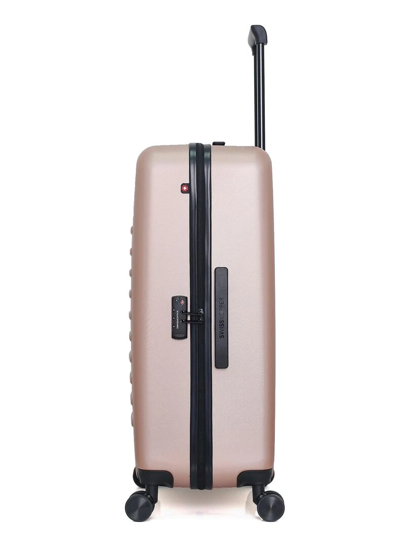 SWISS KOPPER   VALISE GRAND FORMAT ABS WIL 4 ROUES 75 CM   Rose
