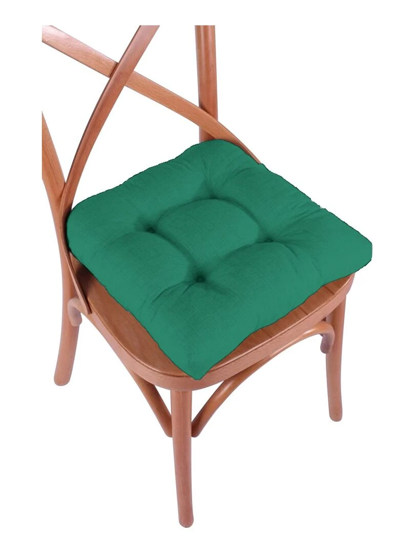 Lot de 2 Galettes de chaise Vert Vert