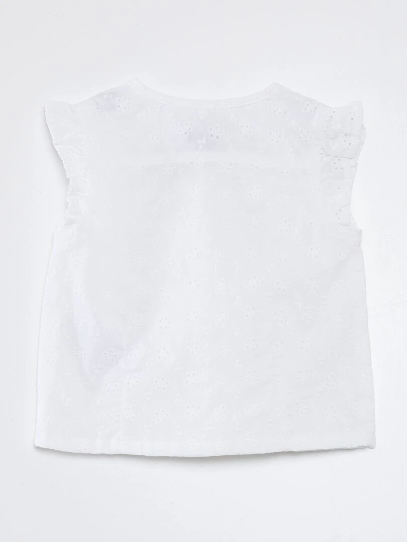 Chemisier avec broderies anglaises blanc
