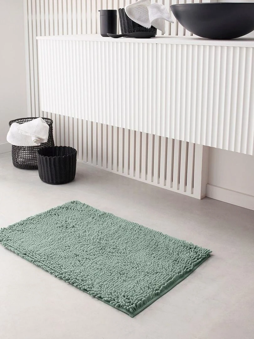 Tapis de bain mèche uni 'ESSENTIAL' 'TODAY' Vert