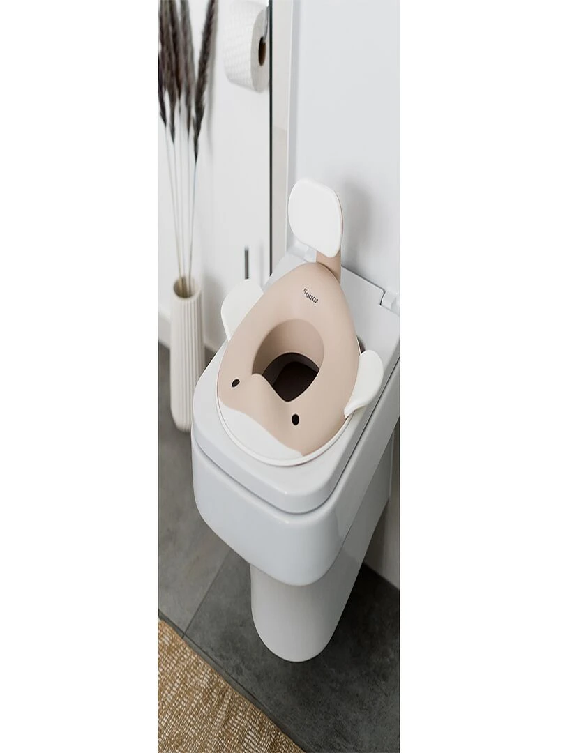 Réducteur de toilette baleine pour enfants   Beige