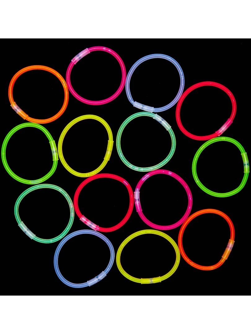 Tube 15 bracelets lumineux multicolore