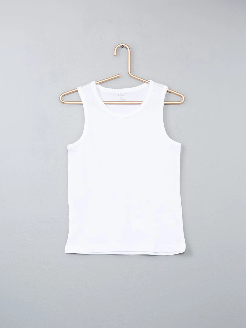 Lot 3 maillots de corps en coton   blanc