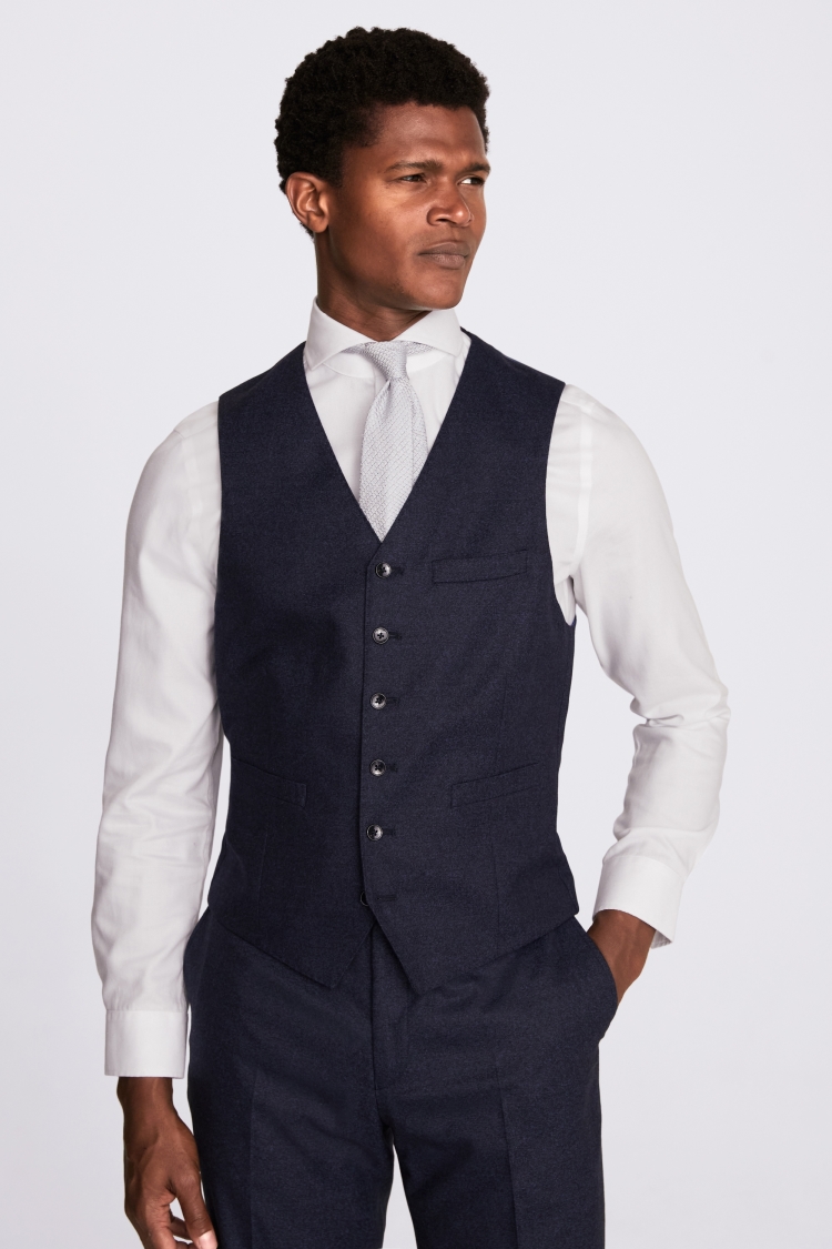 Italian Slim Fit Royal Blue Flannel Jacket   Buy Online at Moss