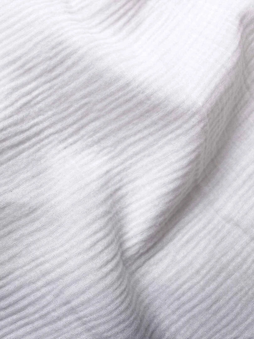 Parure de lit géométrique et réversible   Blanc