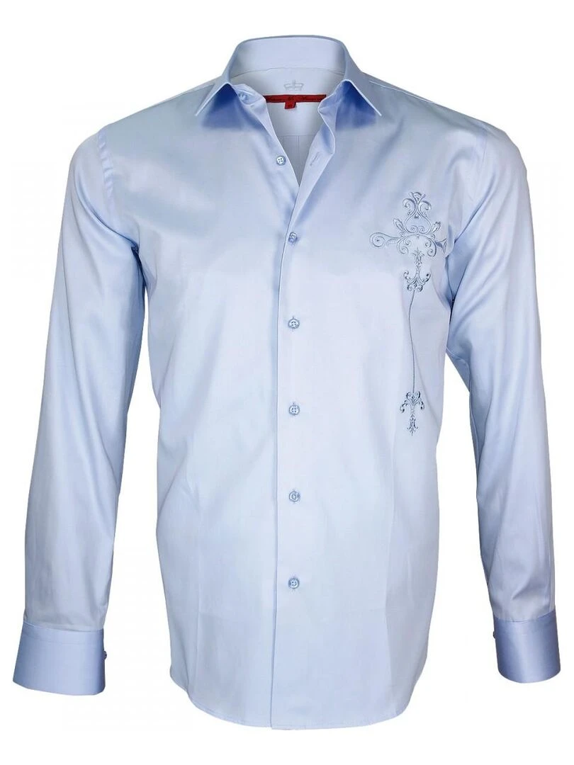Chemise brodée LEEDS Bleu