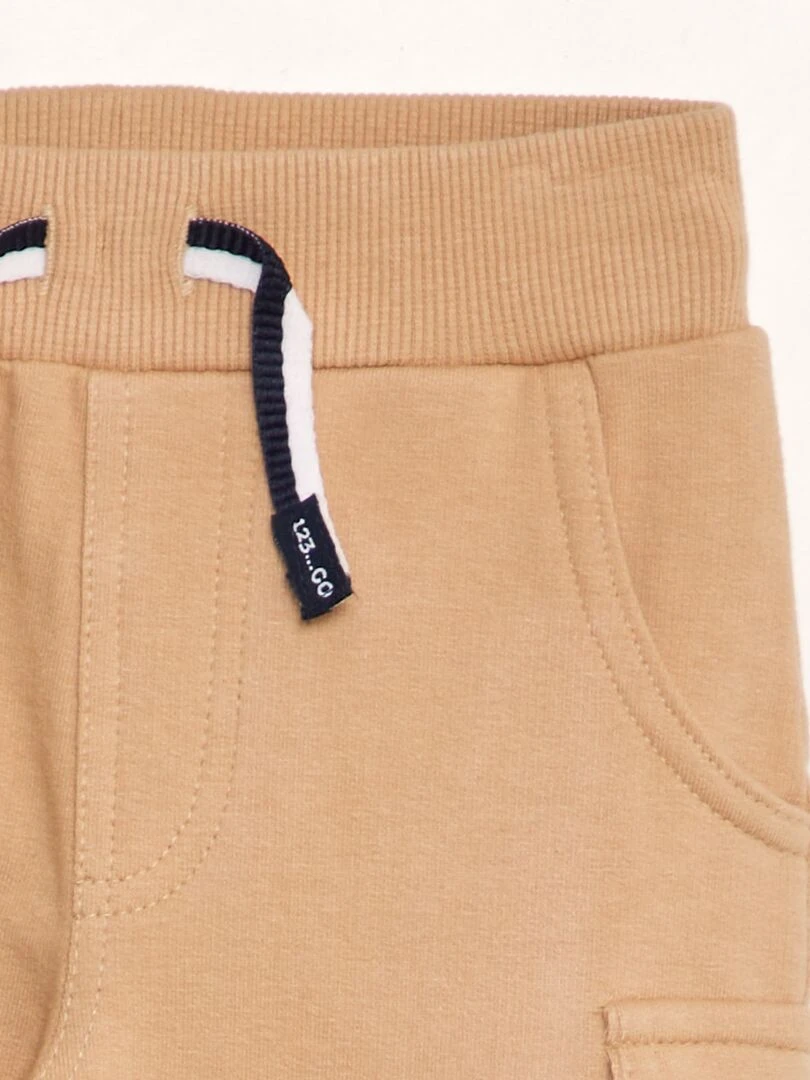 Jogging en molleton fin   Beige