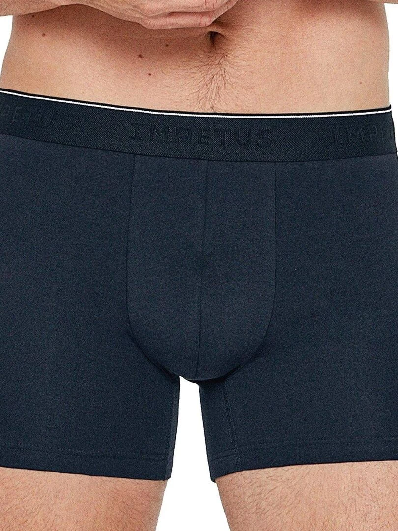 Pack 2 boxers uni et à motif en coton Besar   Rouge