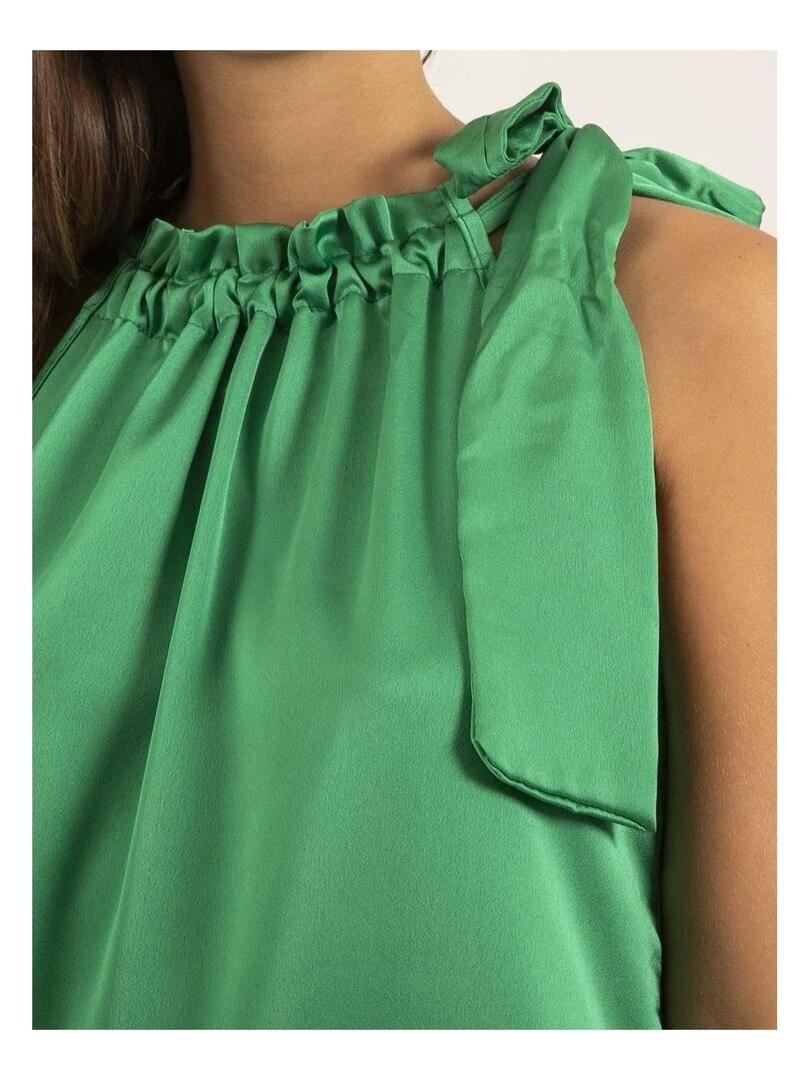 Robe courte satin IMUNE   Vert