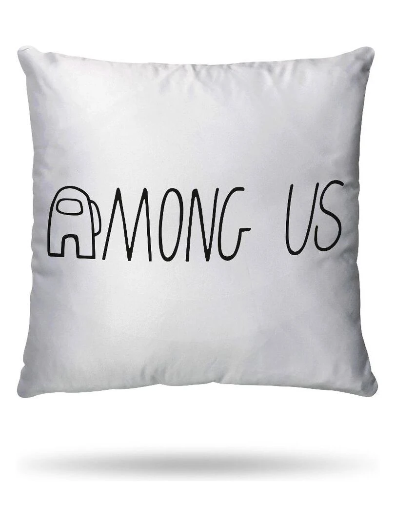 Housse de couette Among Us Equipage 140x200 cm et taie d'oreiller   100% Coton   Blanc
