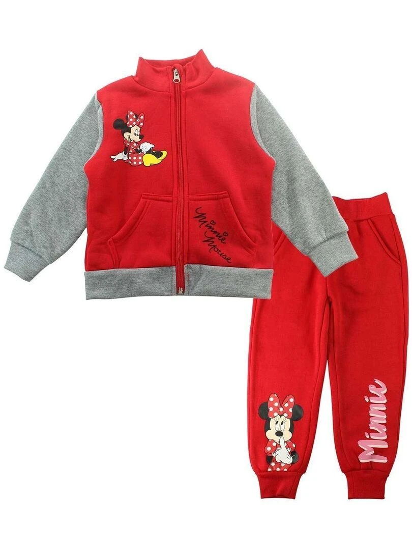 Disney Ensemble Veste pantalon fille Imprimé Minnie Rouge
