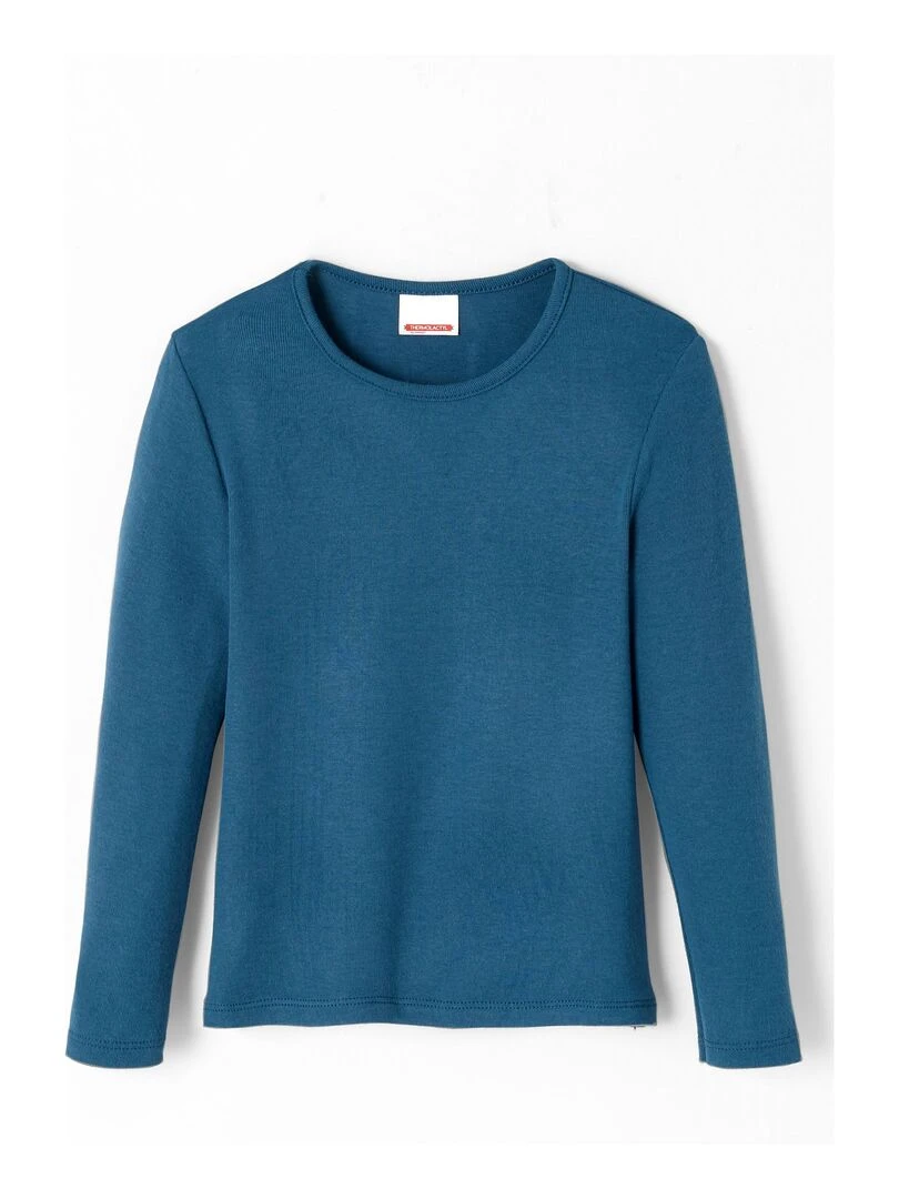 T shirt manches longues mixte Thermolactyl Sensitive Damart Bleu pétrole