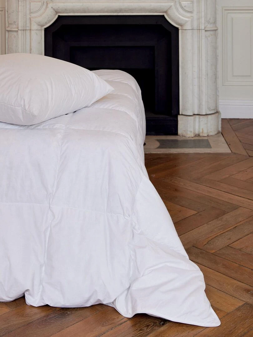 Couette chaude en plumettes et duvet   Blanc