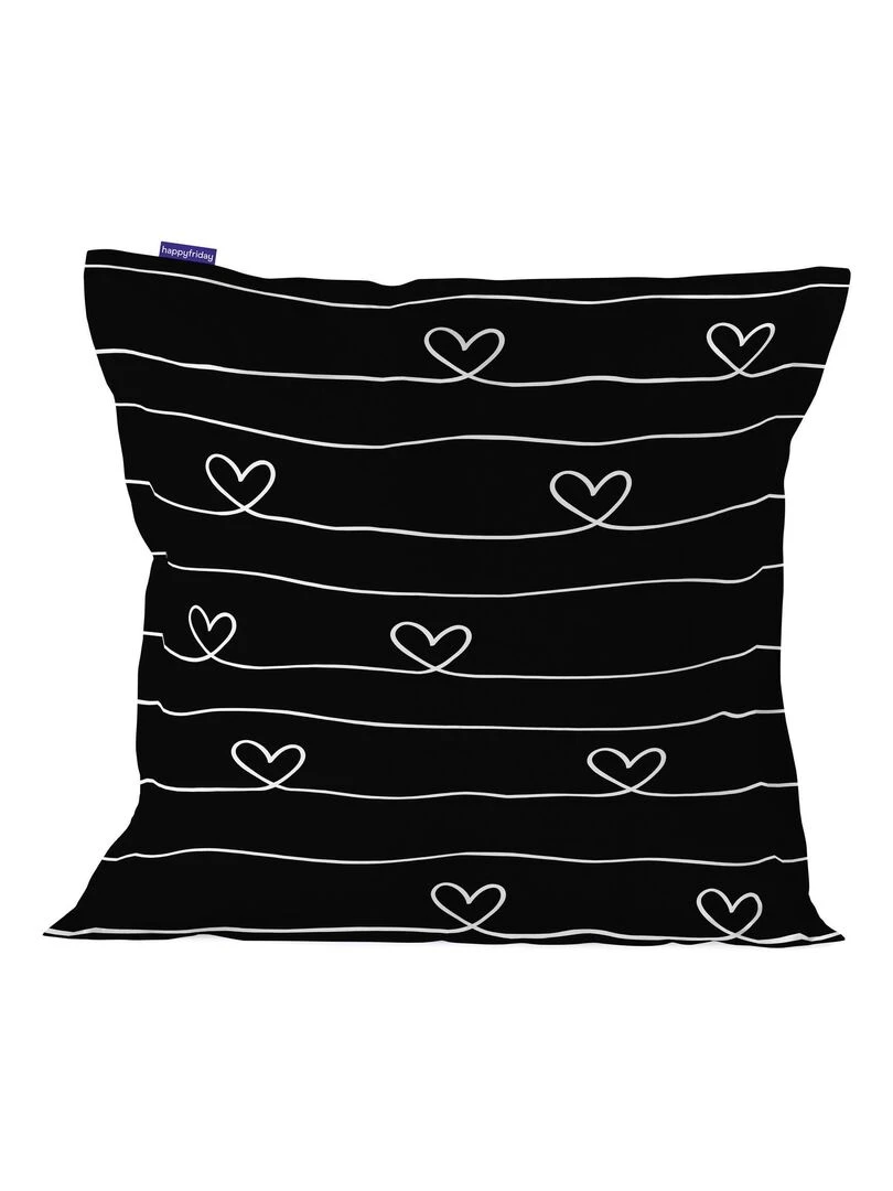 Housse de coussin My love "Happyfriday" Blanc