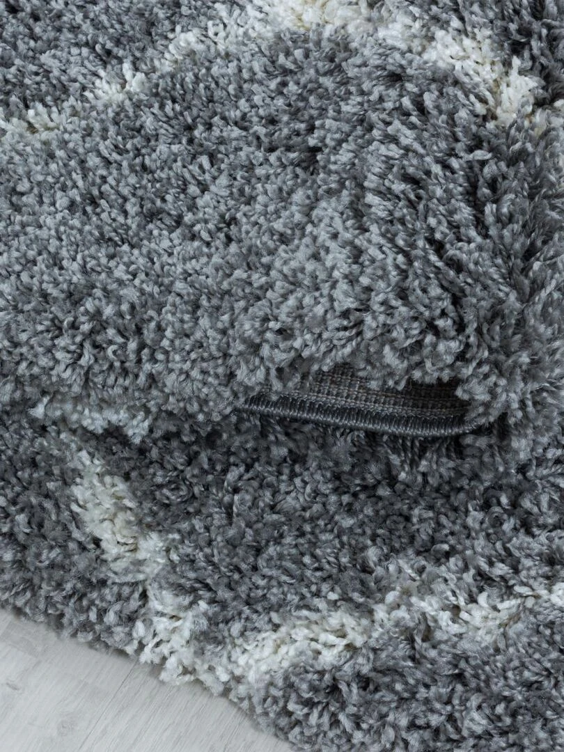Tapis berbère style SHAGGY A OEKO TEX®   Gris