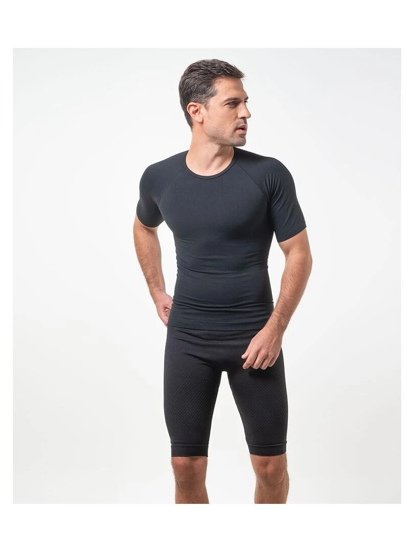 T shirt amincissant avec fibre Emana  Speed   Noir Noir