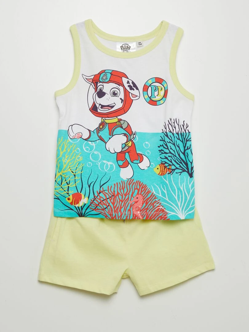 Ensemble débardeur + short 'Pat'patrouille' 2 pièces Jaune