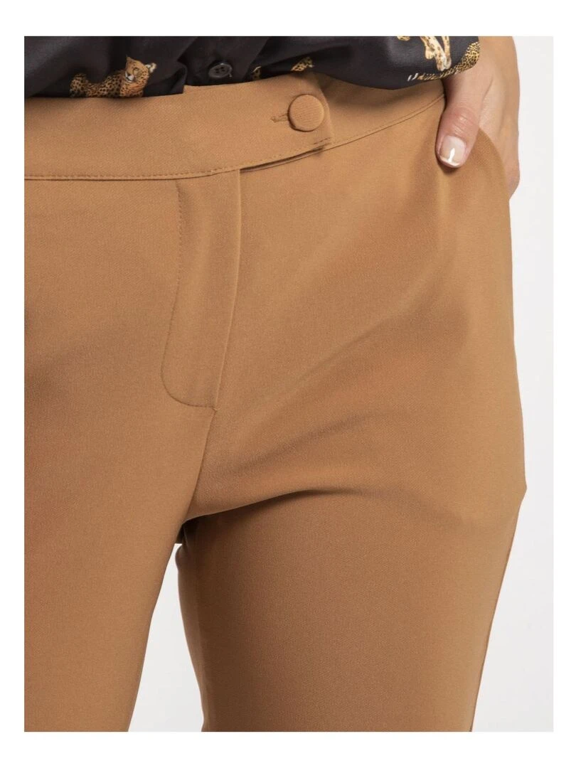 Pantalon tailleur ELBA Marron caramel