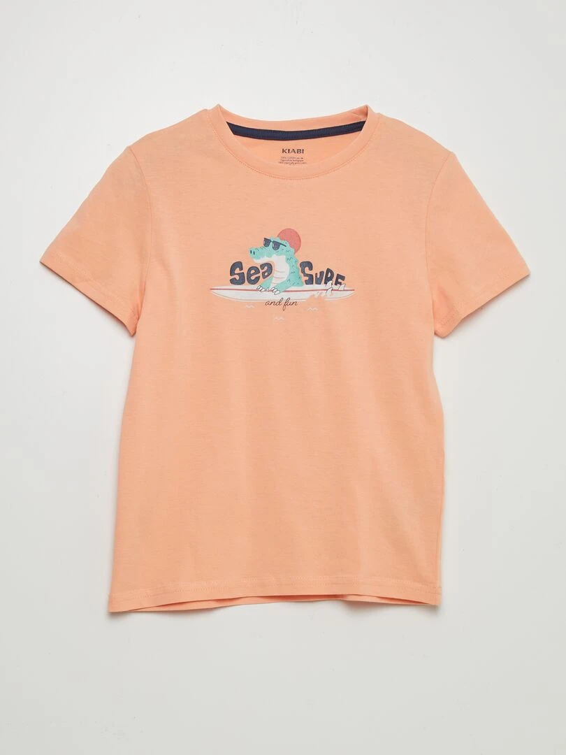 T shirt en jersey 'surf' n Orange