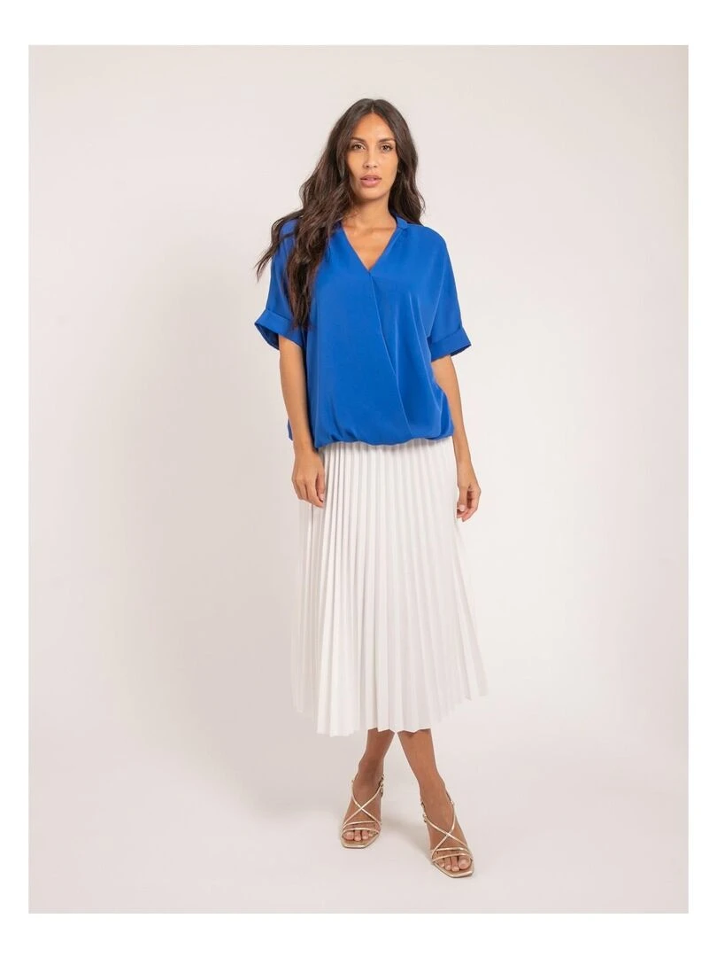 Blouse fluide OURIA Bleu roi