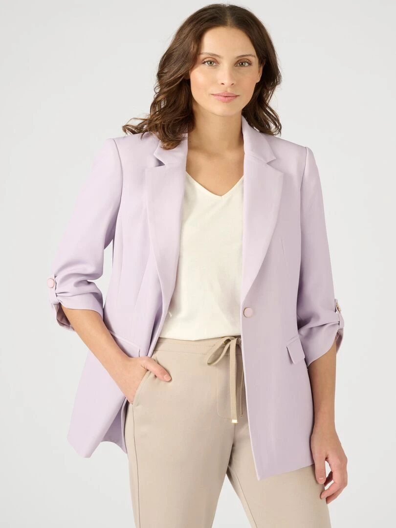 Veste de tailleur longue Damart Violet