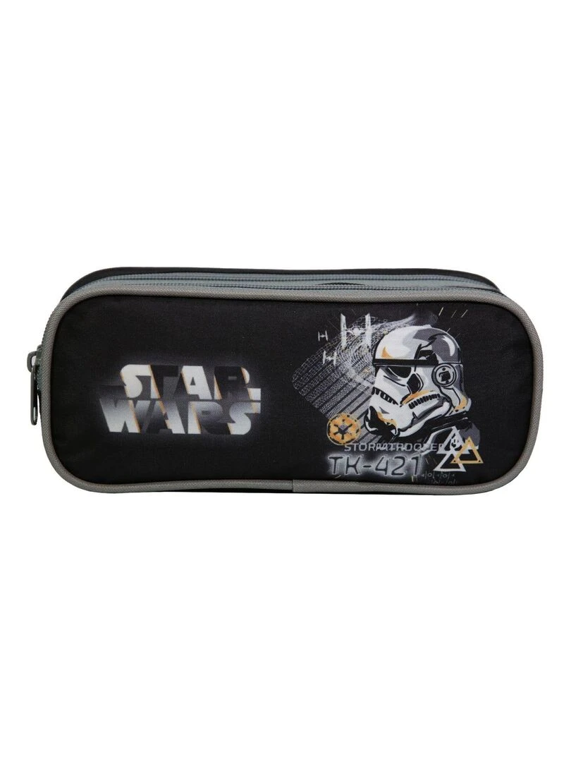BAGTROTTER Trousse scolaire 2 compartiments Disney Star Wars Noire Noir