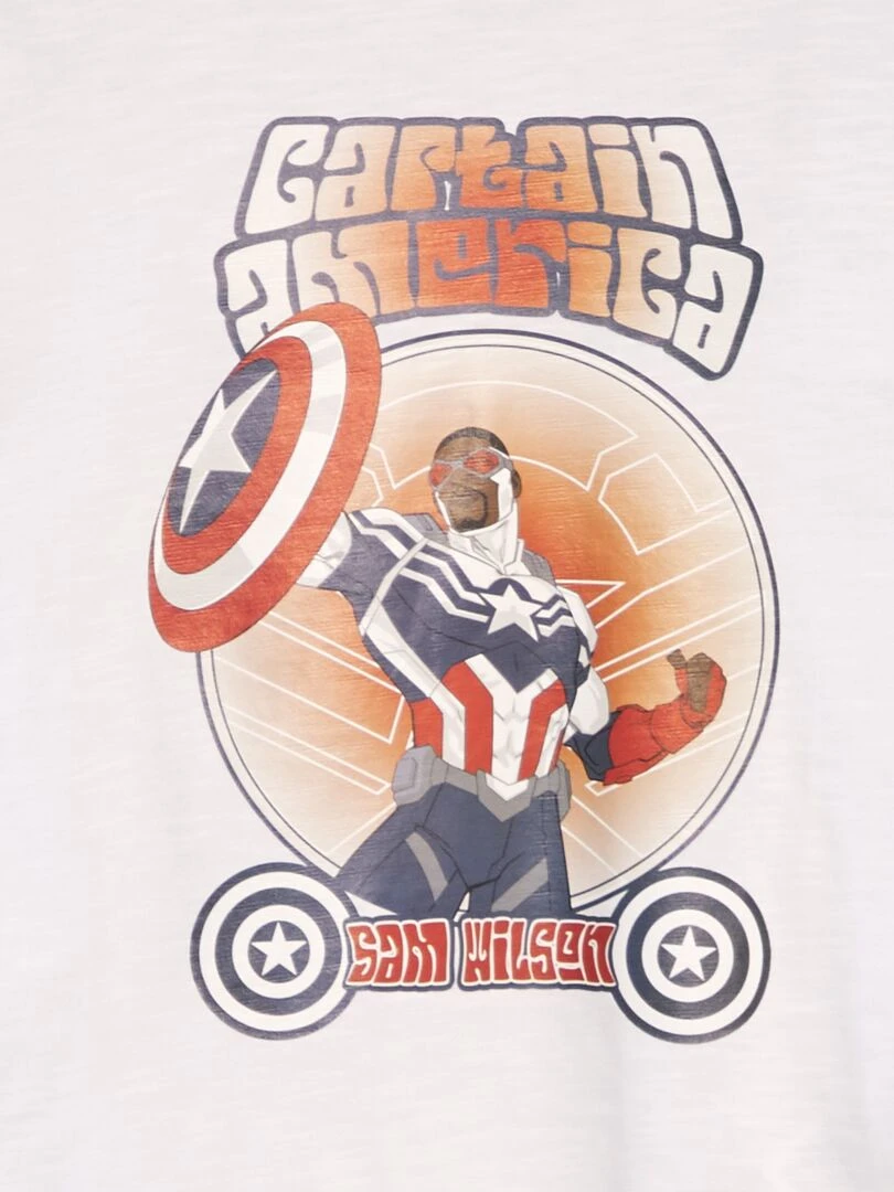 T shirt imprimé 'Marvel' Blanc