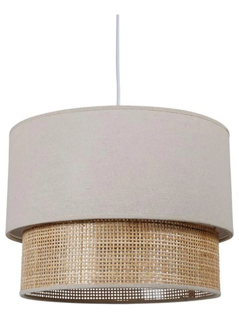 Suspension gigogne rotin beige D35 Gris