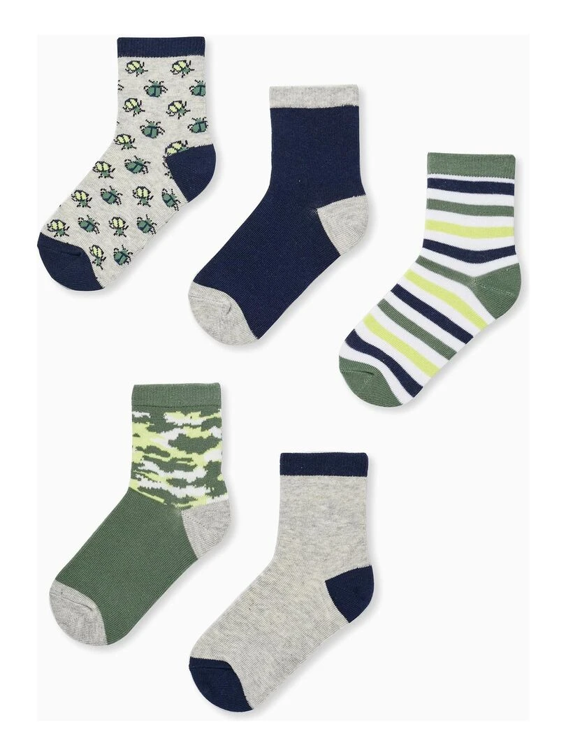 Pack 5 Paires de Chaussettes pour Garçon NATURE TAKEOVER Multicolore