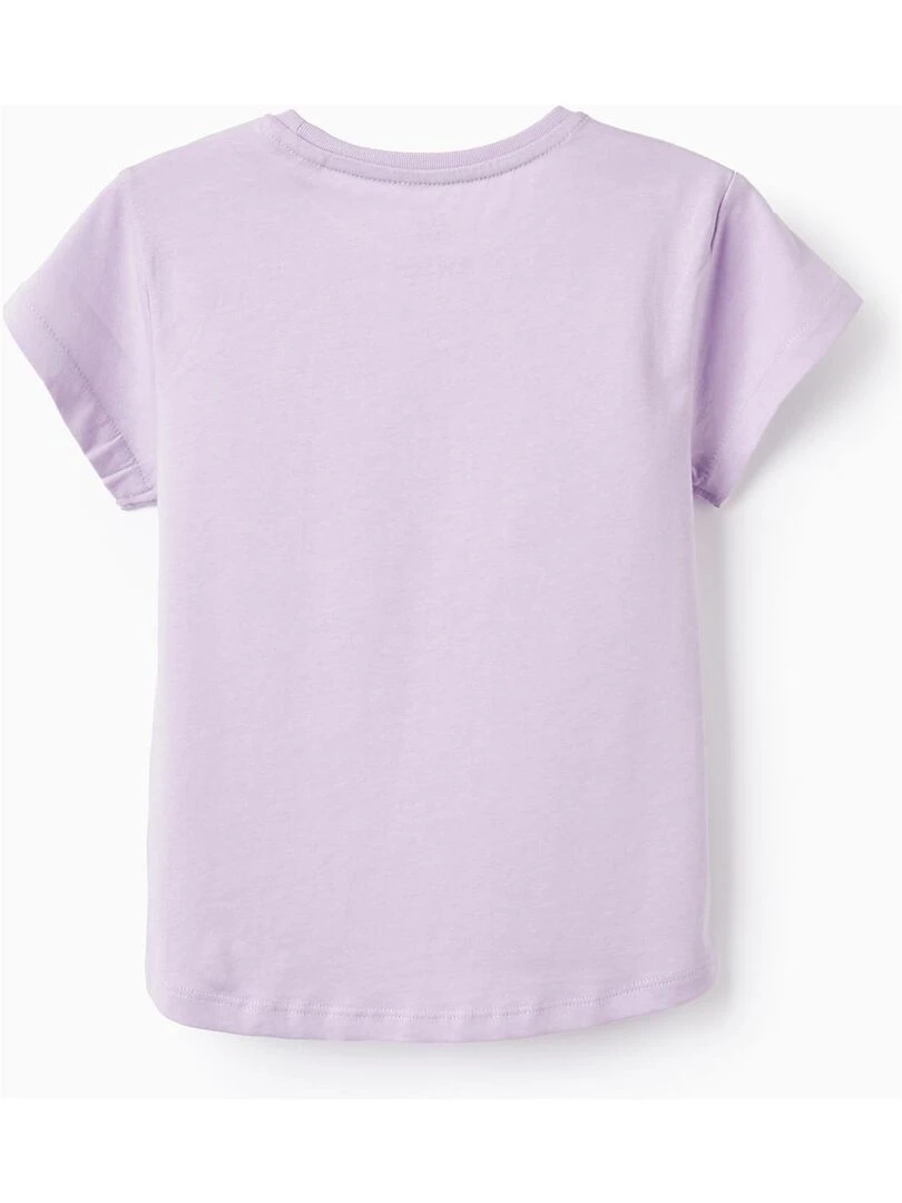 2 T shirts en Coton pour Fille 'Palmiers' manches courtes EXPLORING AUSTRALIA Mauve