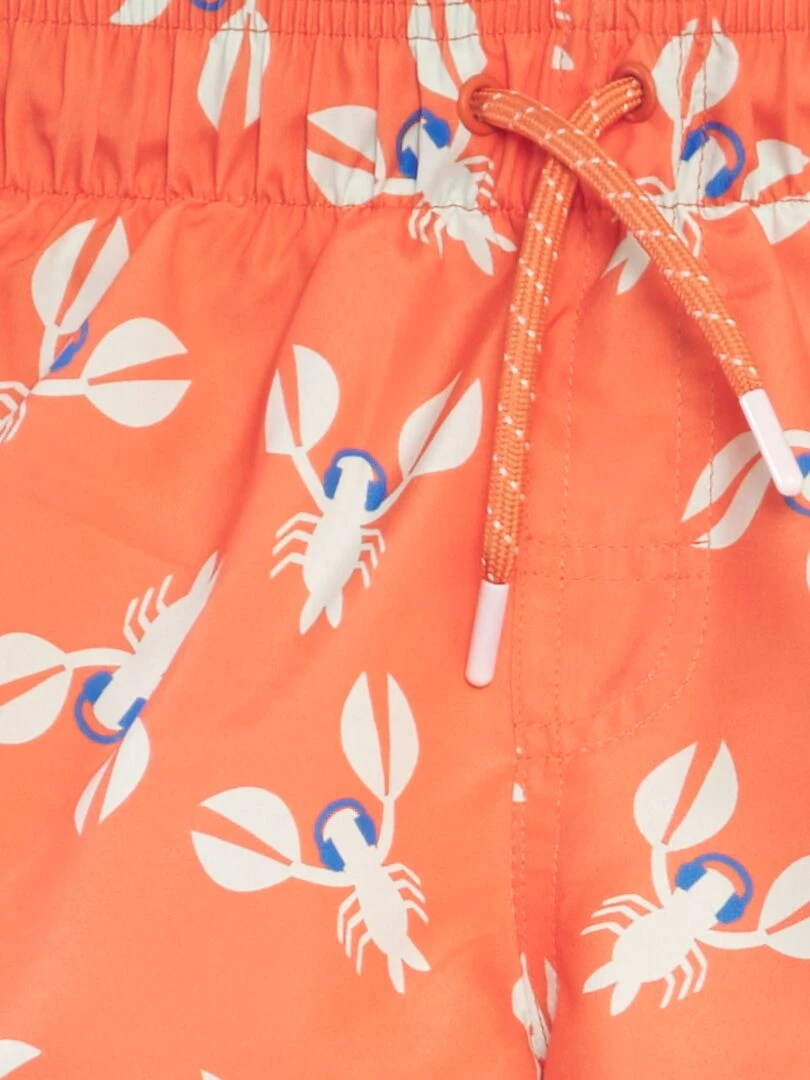 Short de bain imprimé   Orange