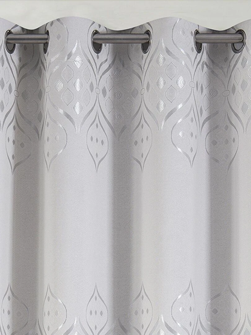 Rideau obscurcissant à motifs brillants Ecru