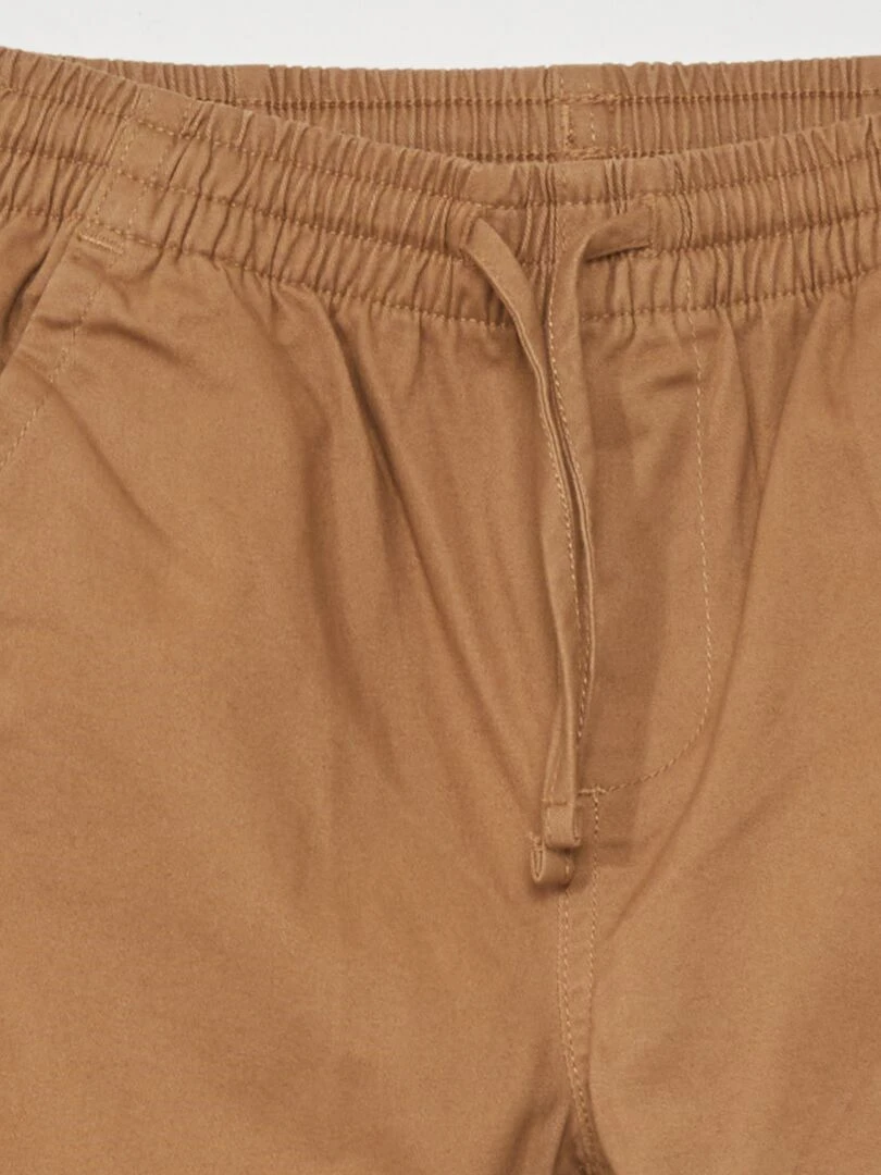 Pantalon jogger avec taille élastiquée   Beige